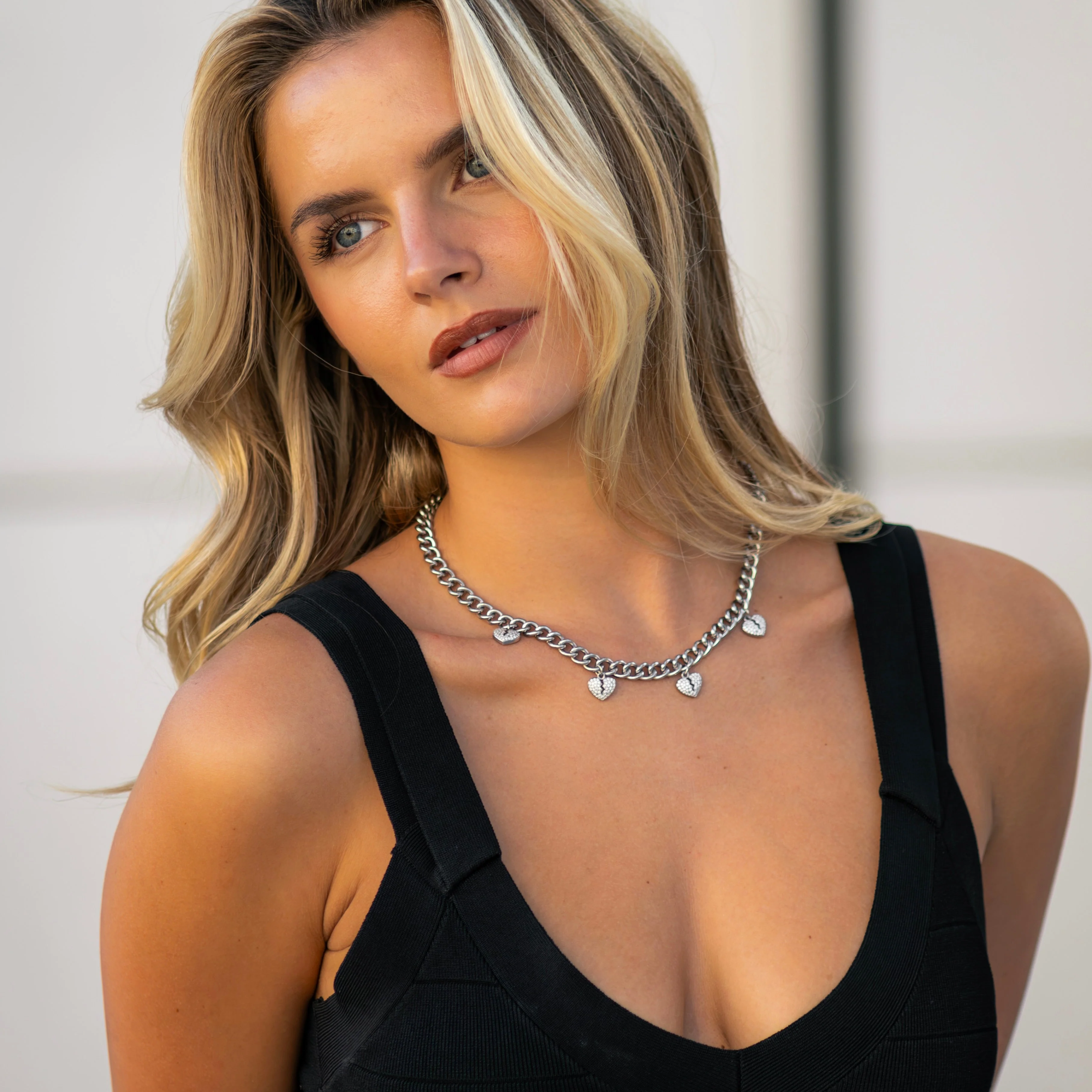 Broken Hearts Necklace - Silver RG1008S - Image 3