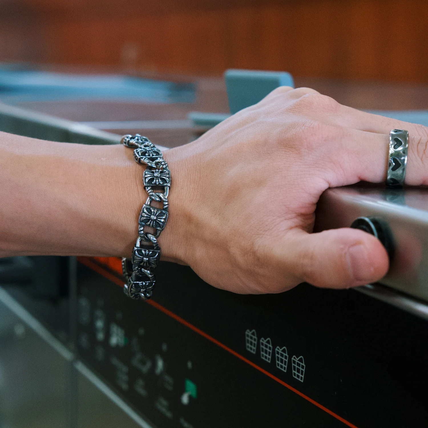 Iron Shield Bracelet - RG707 - Image 5