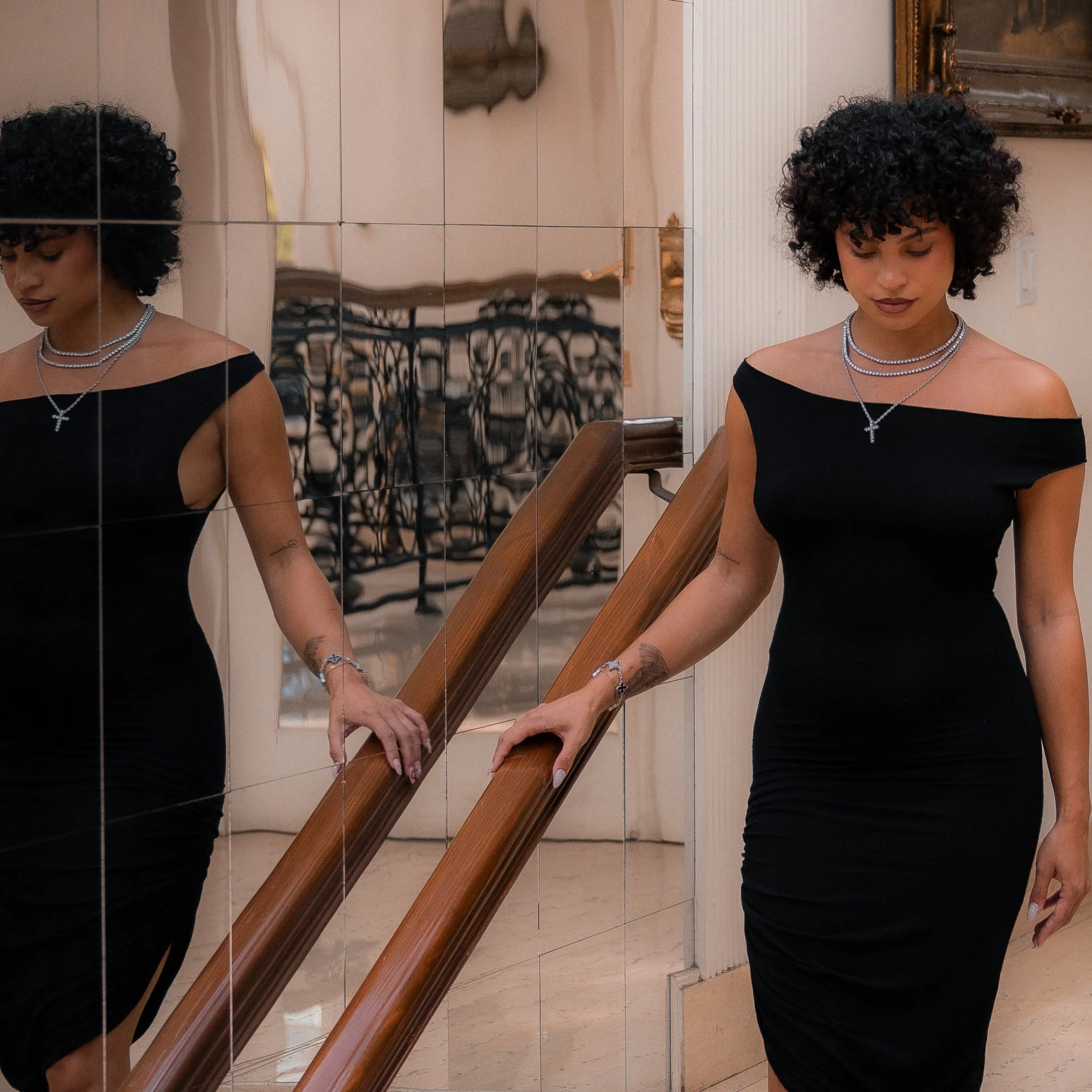 Mini Iced Cross Pendant - Silver RG111S - Image 7