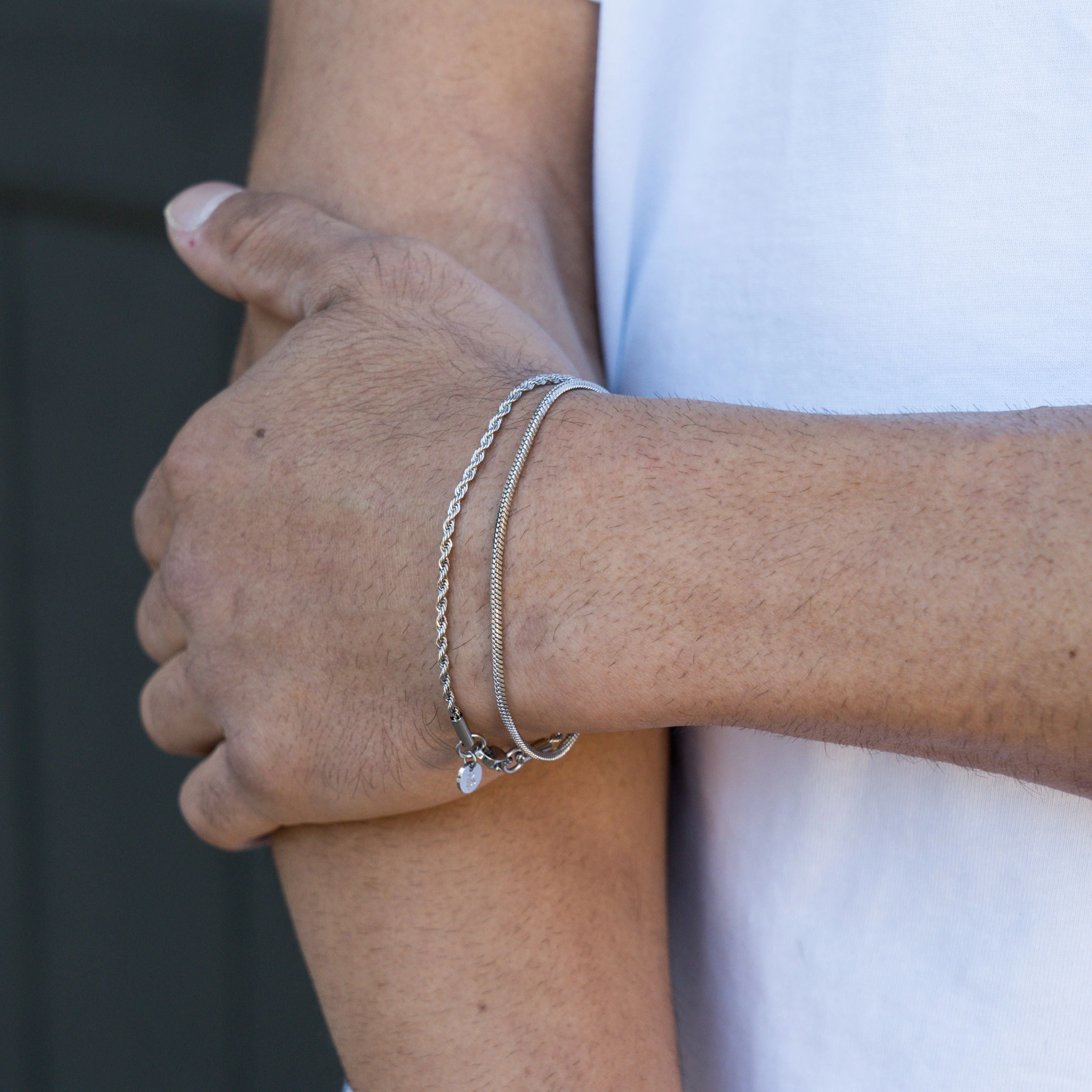 Minimal Rope Bracelet - Silver RG379 - Image 3