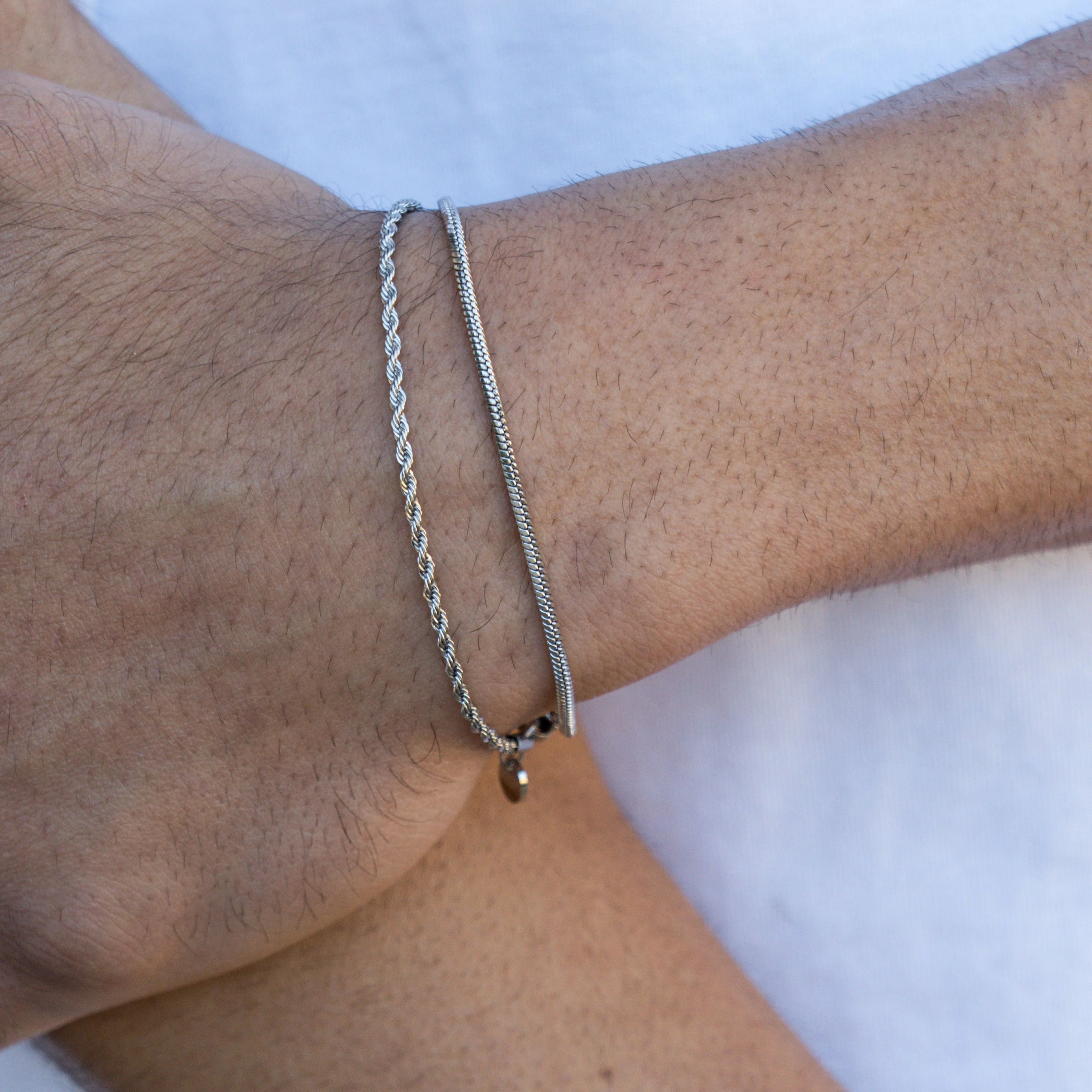 Minimal Rope Bracelet - Silver RG379 - Image 5