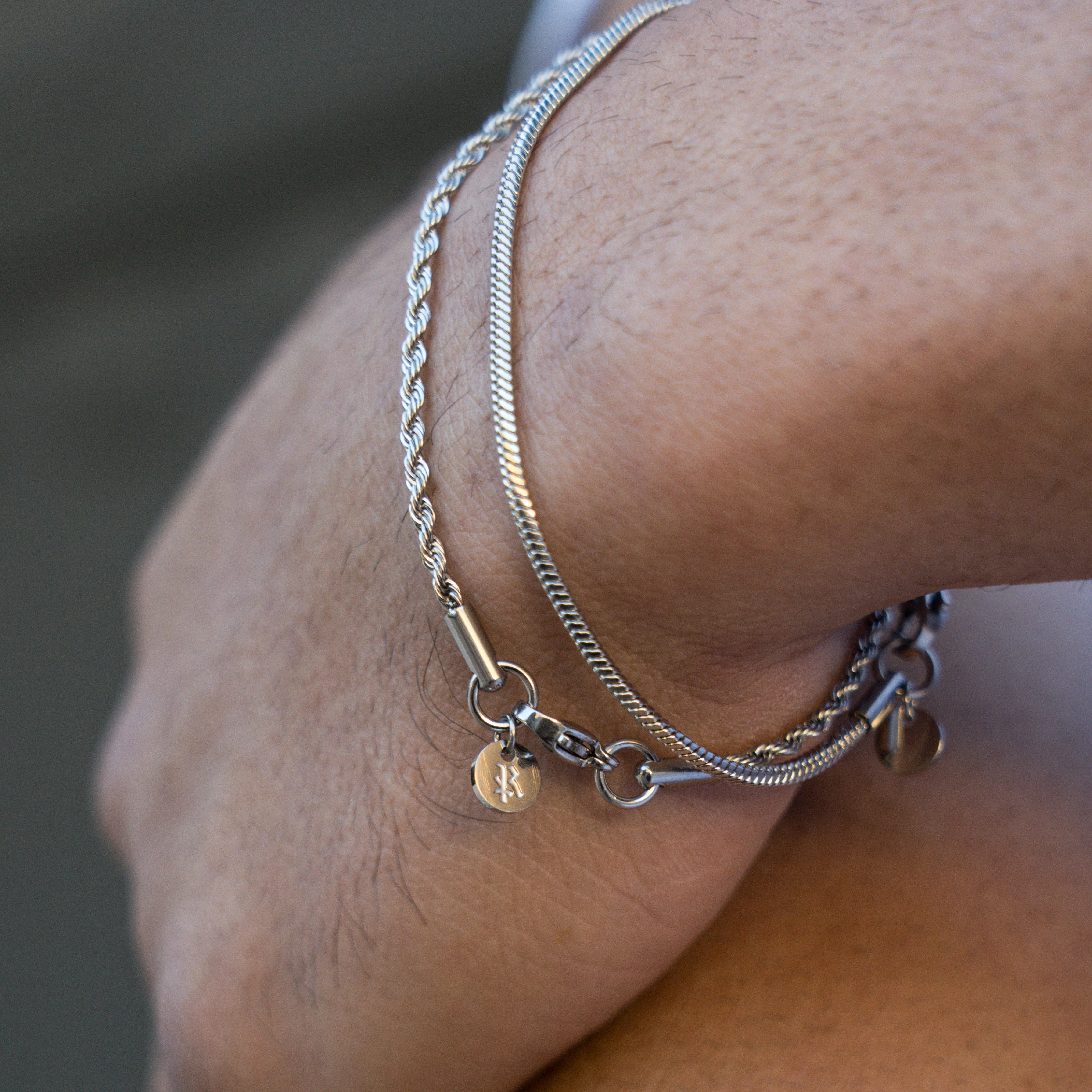 Minimal Snake Bracelet - Silver RG373 - Image 6