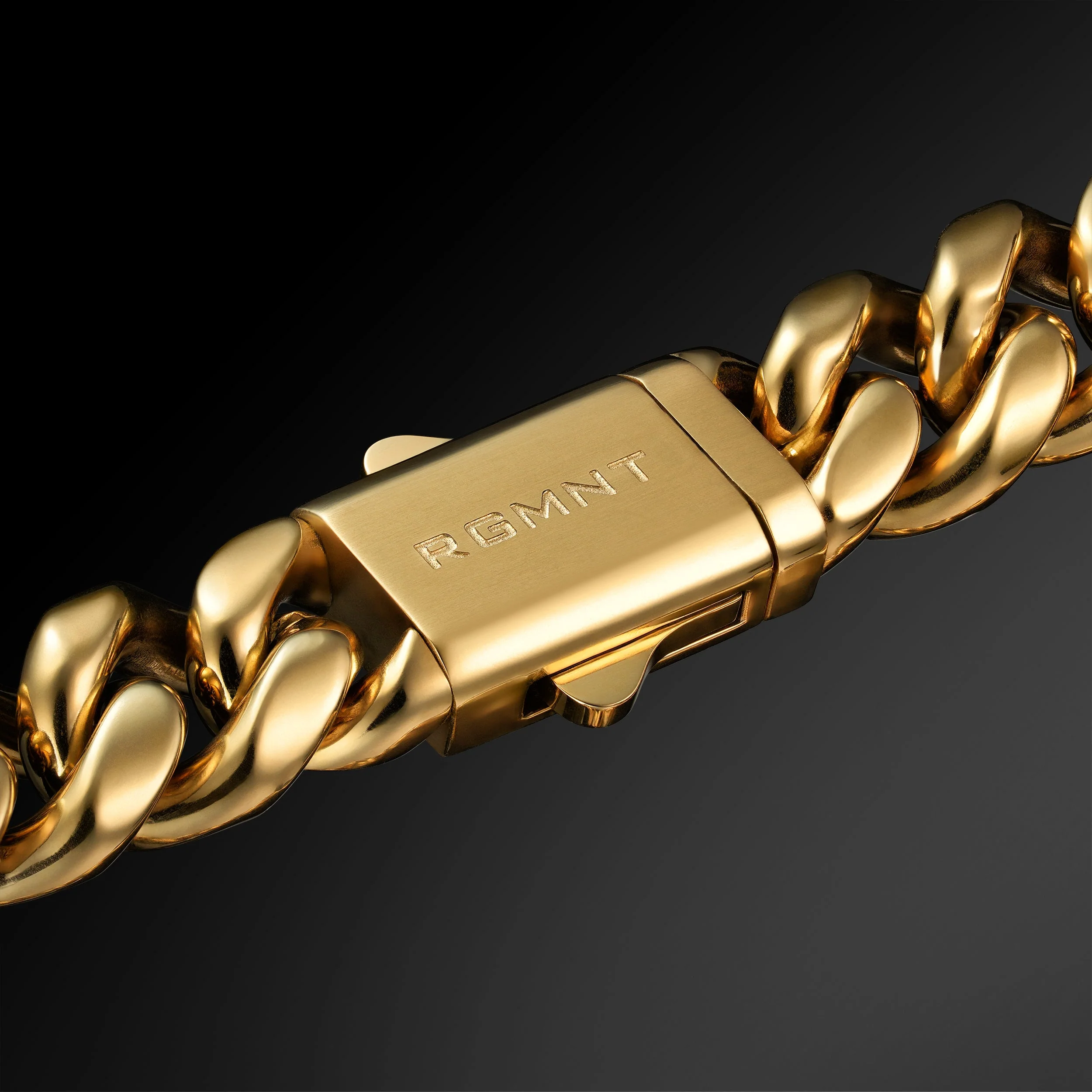 Cuban Link Bracelet 10mm - Gold RG3002 - Image 3