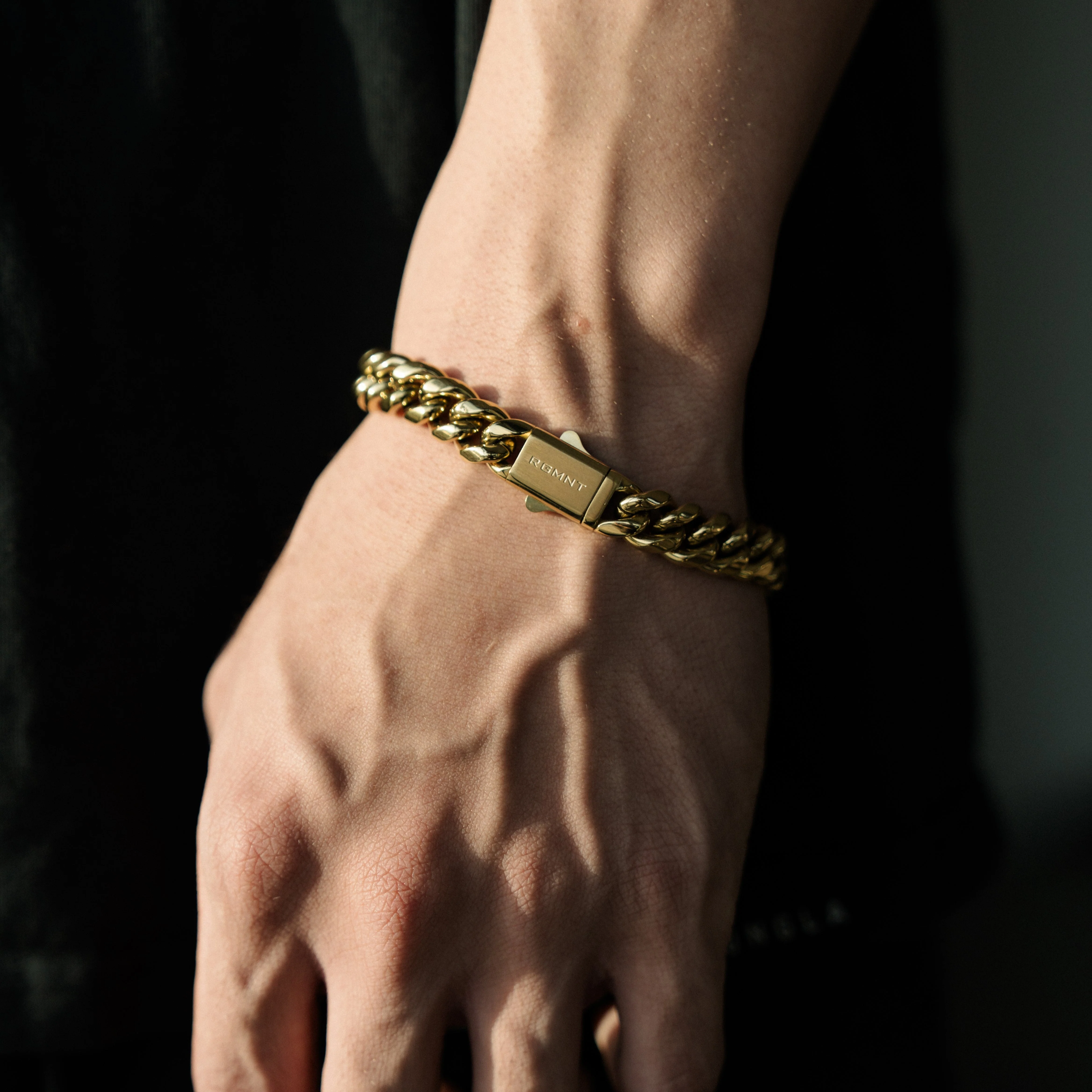 Cuban Link Bracelet 10mm - Gold RG3002 - Image 4
